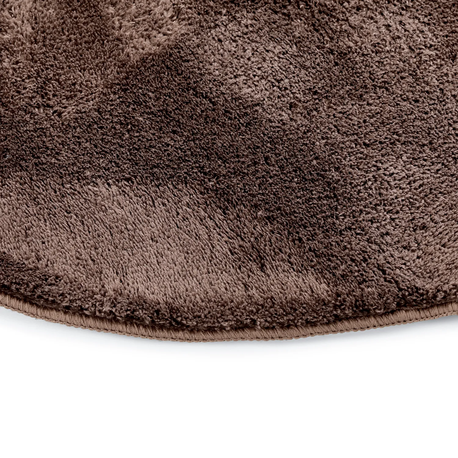 Runder Wellen-Teppich - Aranga Super Soft Fur (dunkelbraun)