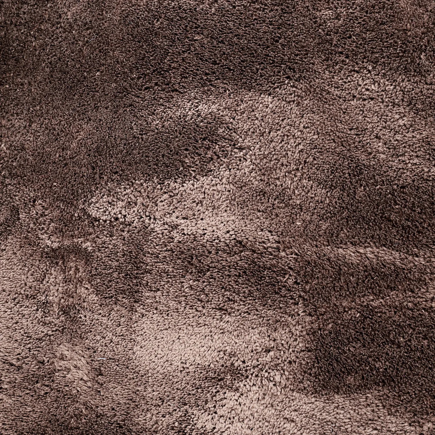 Runder Wellen-Teppich - Aranga Super Soft Fur (dunkelbraun)