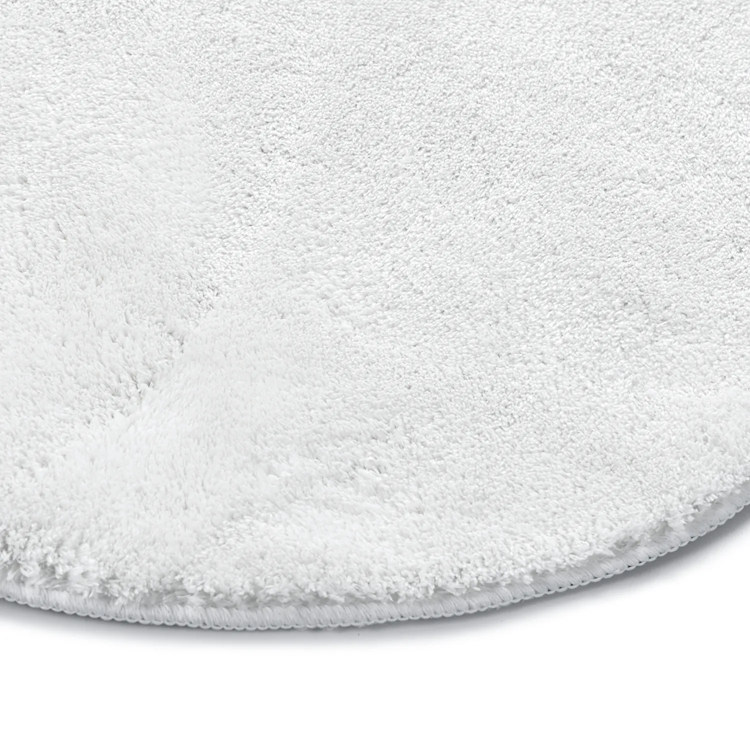 Runder Wellen-Teppich - Aranga Super Soft Fur (weiß)