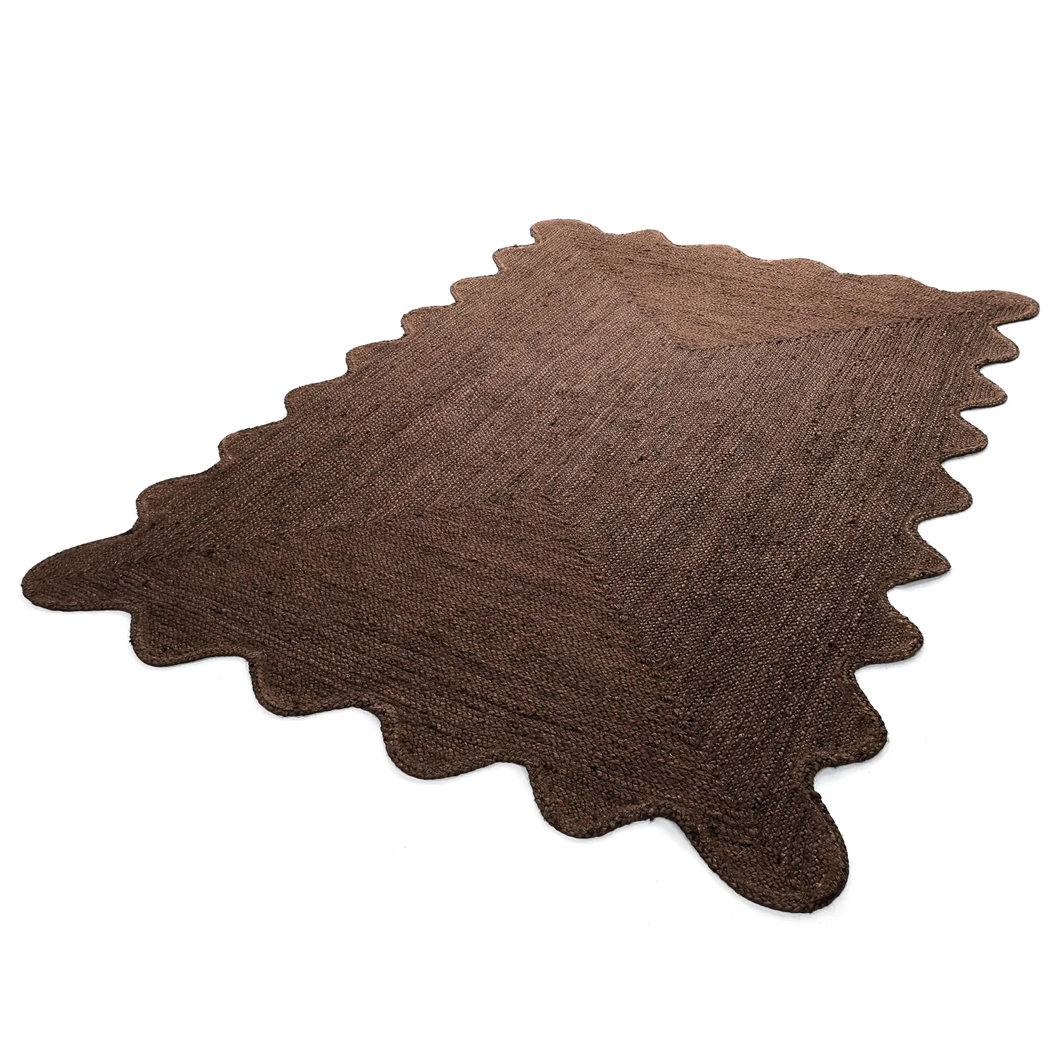 Juteteppich mit Wellenform - San Francisco (braun)