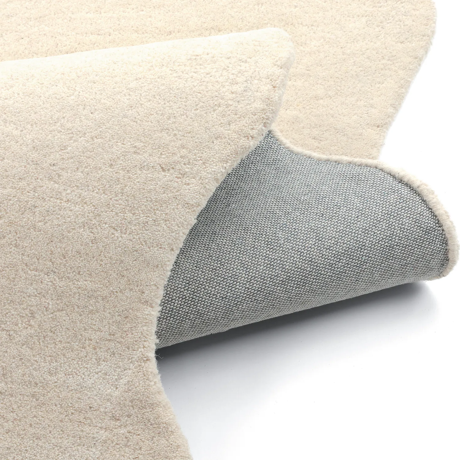 Gewellter Wollteppich - Diu Hand Tufted Wool Premium (creme)