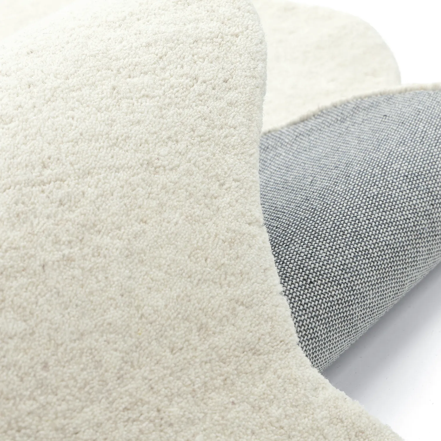 Gewellter Wollteppich - Diu Hand Tufted Wool Premium (weiß)