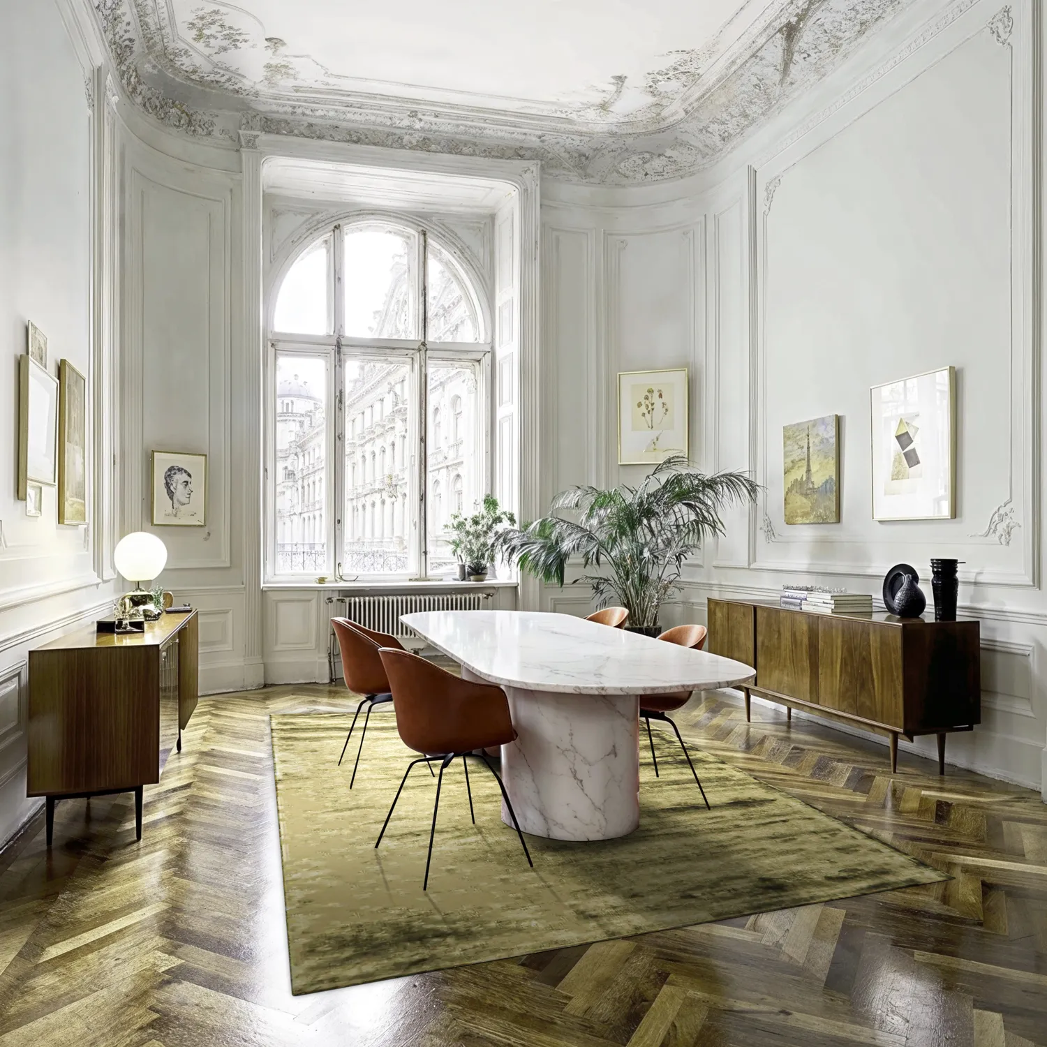 Viskose-teppich - Jodhpur Special Luxury Edition (olivgrün)