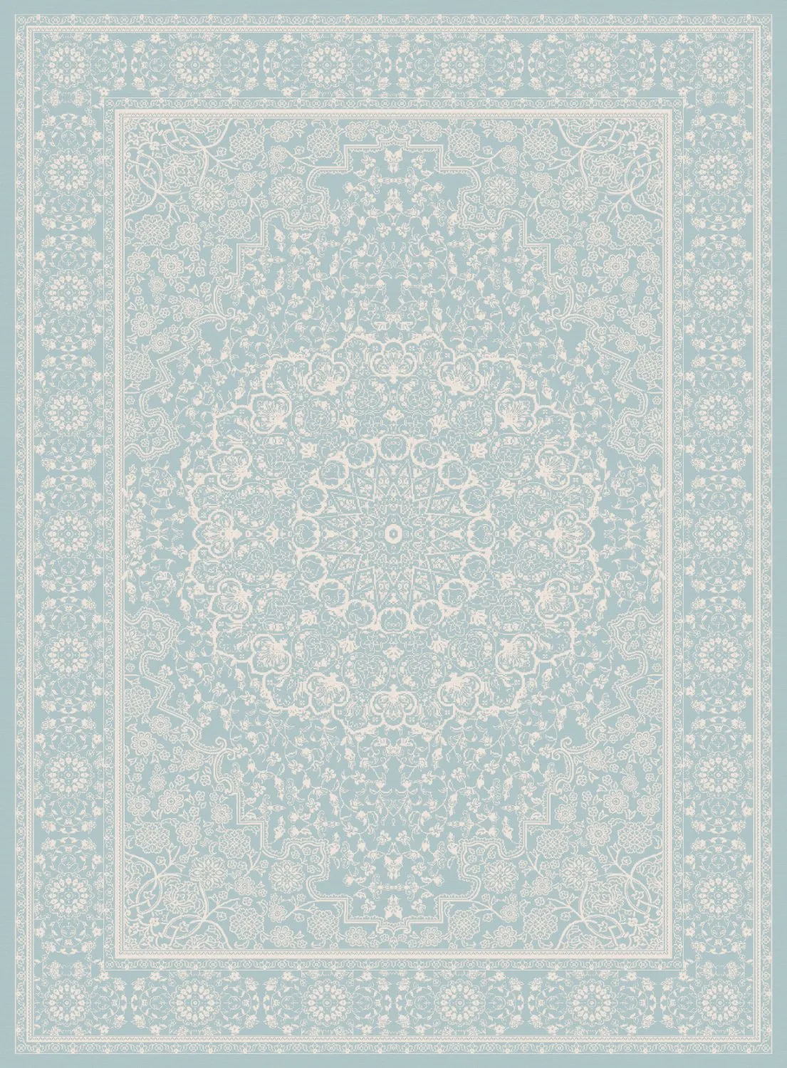 Wilton-Teppich - Vivian (blau)