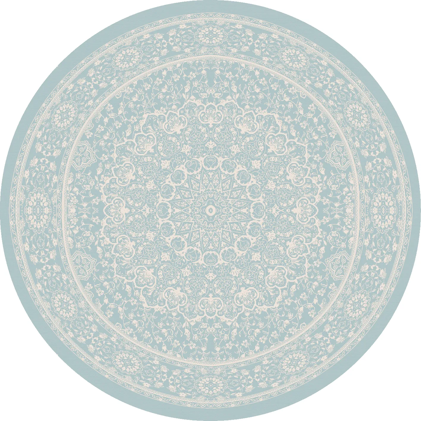 Runde Teppiche - Vivian (blau)