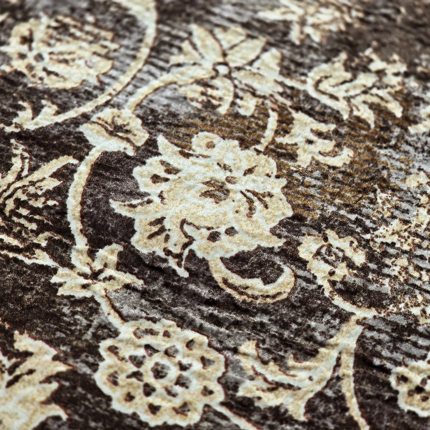 Wilton-Teppich - Flowers (braun)