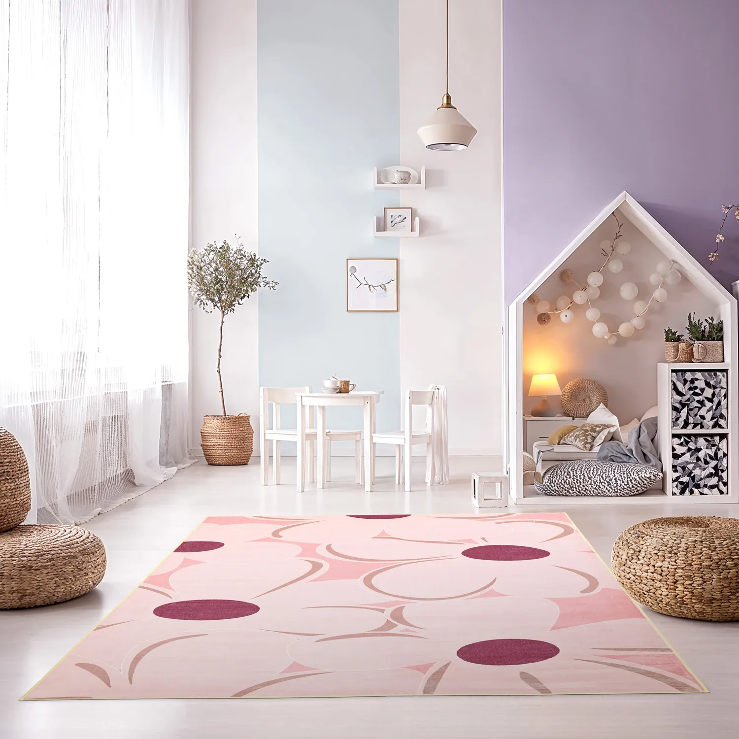 Wilton-Teppich - Honfleur (rosa/mehrfarbig)