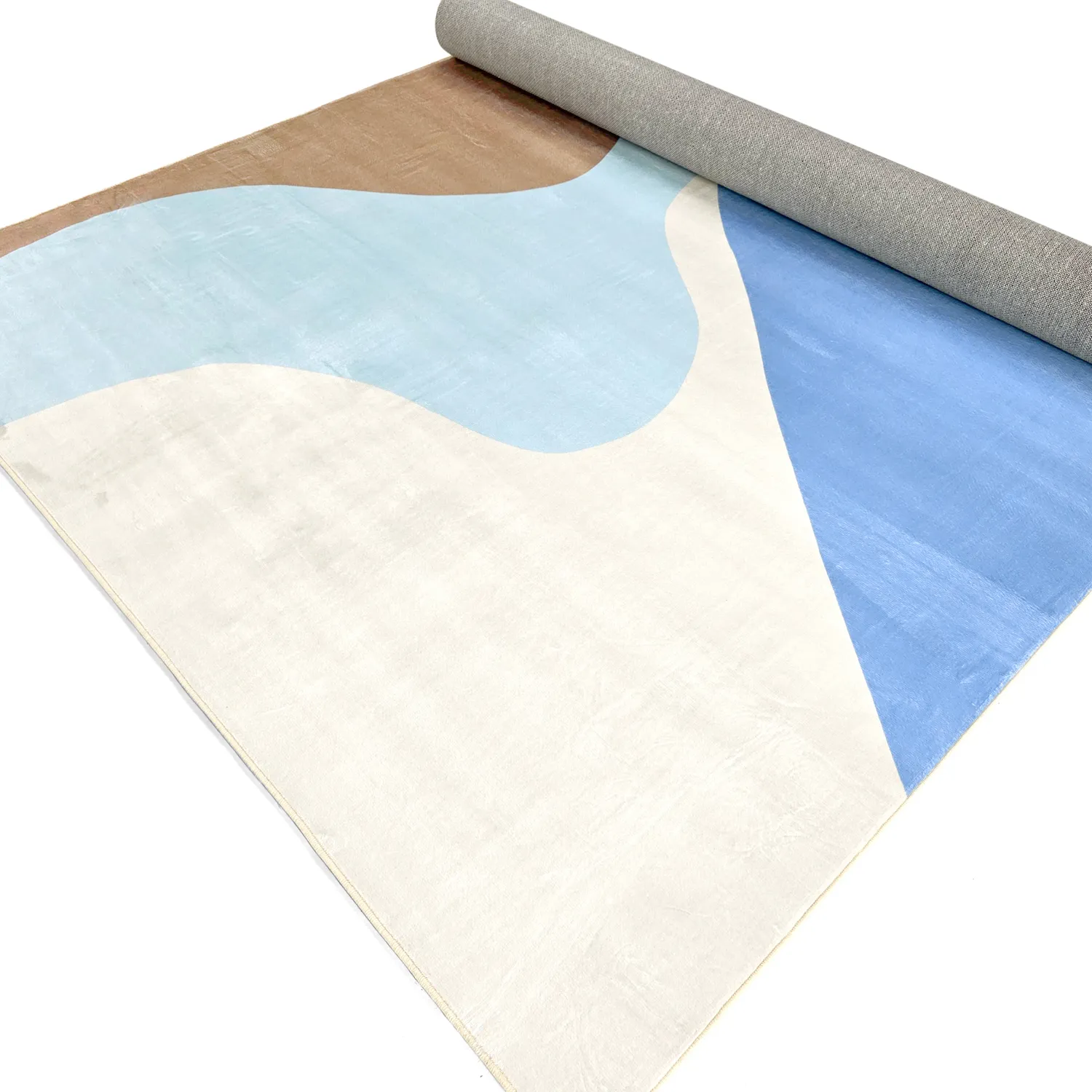 Wilton-Teppich - Leiden (blau/braun)