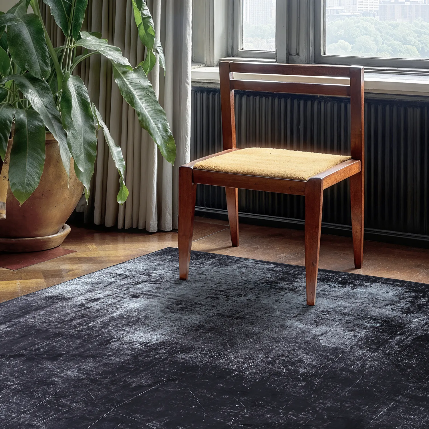 Wilton-Teppich - Lynton (schwarz)