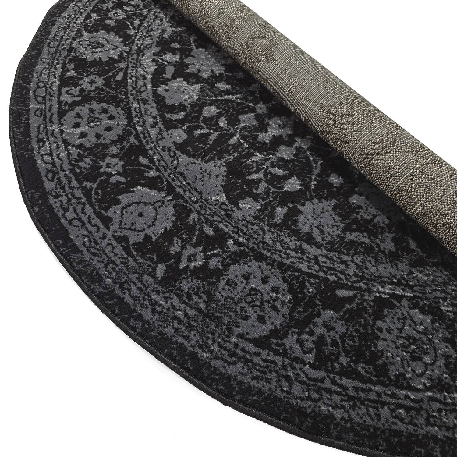 Rund Teppich - Peking Majestic (schwarz)