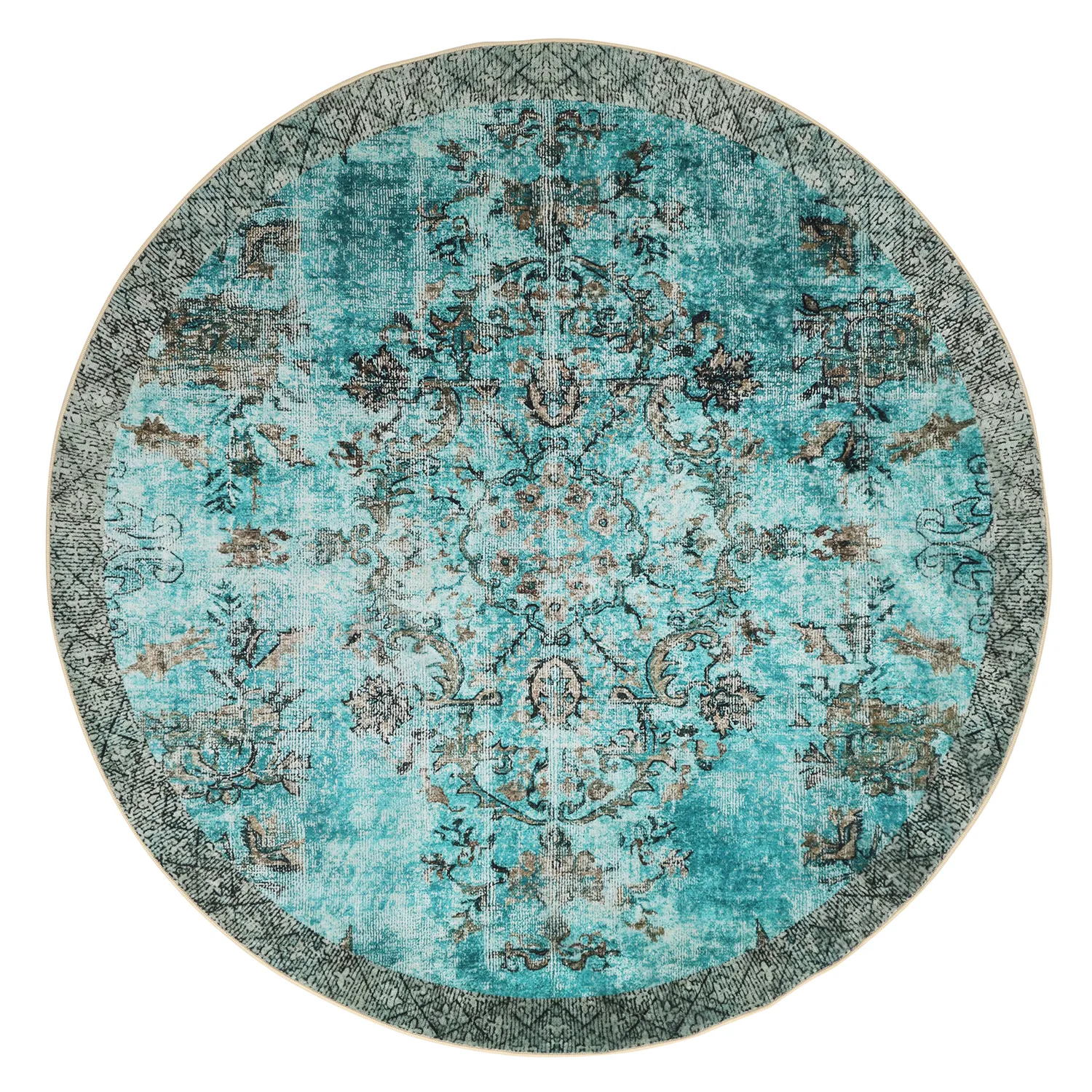 Rund Teppich - Rosalie (blau)