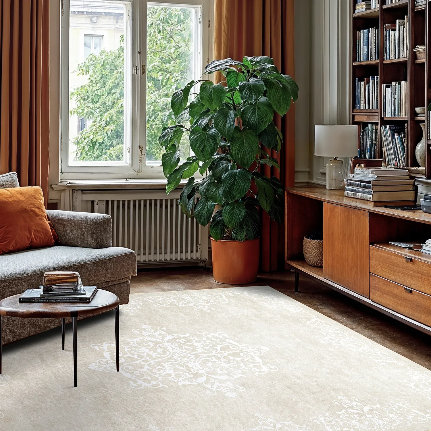 Wilton-Teppich - Santi (beige/weiß)
