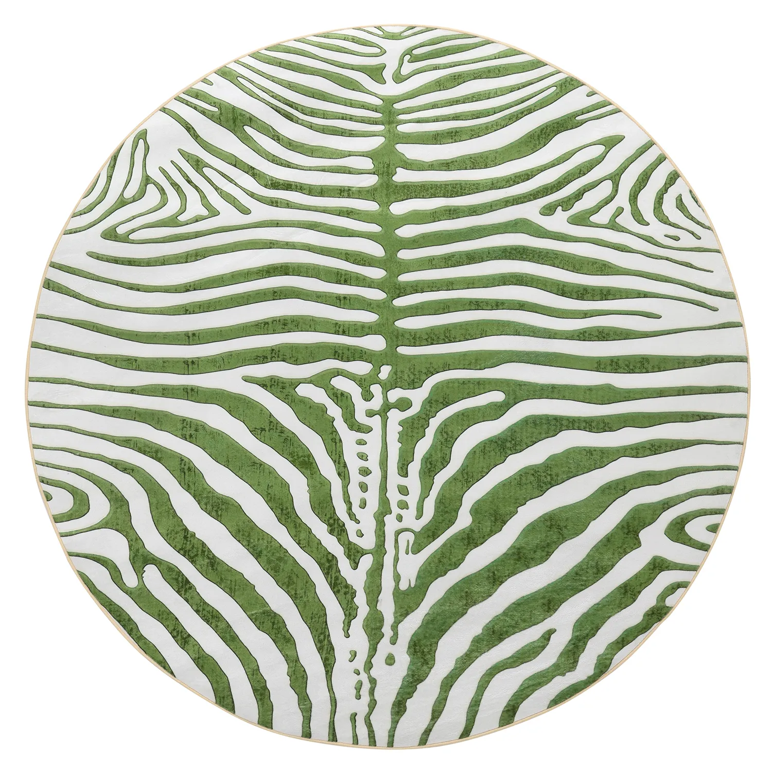 Rund Teppich - Zebra (grün)