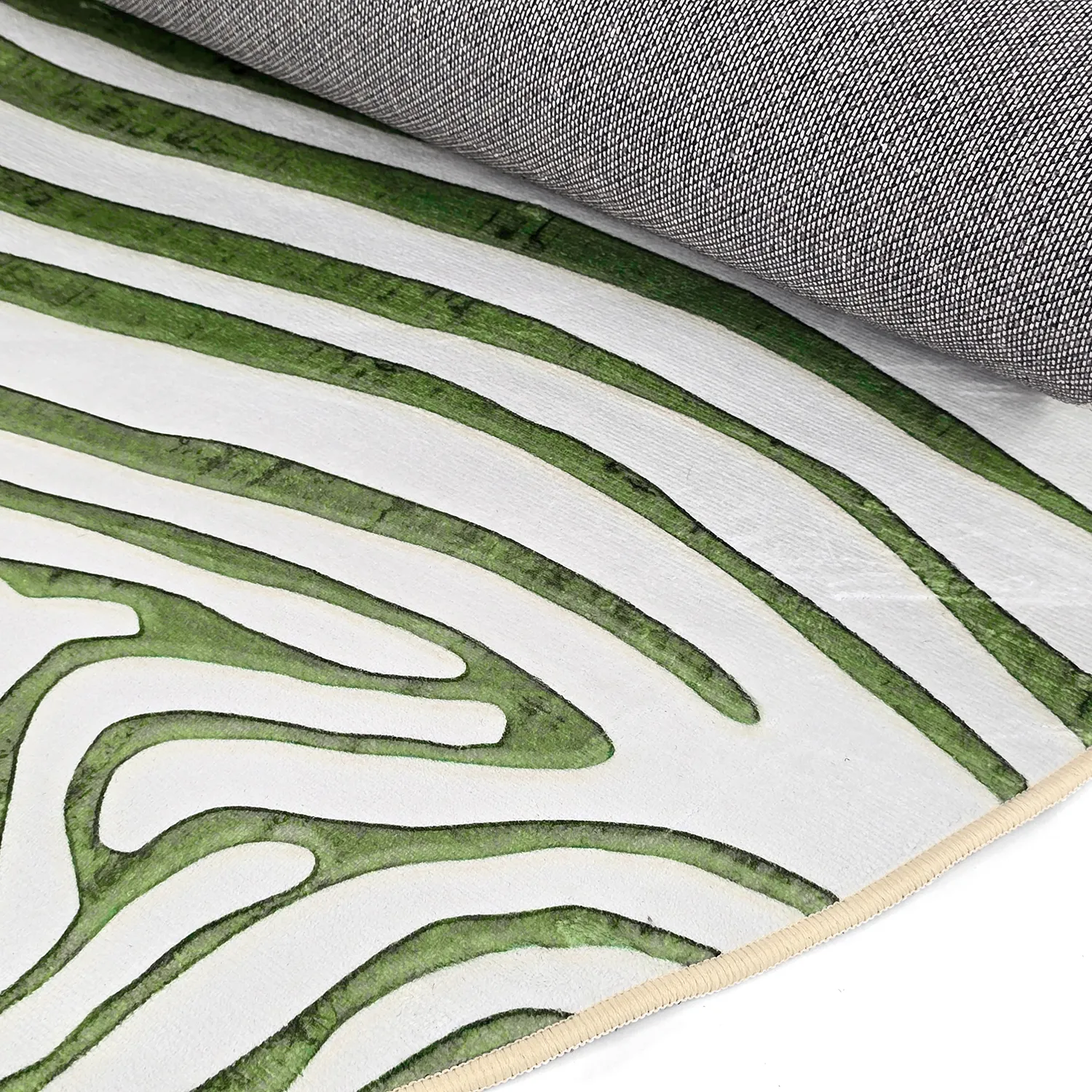 Rund Teppich - Zebra (grün)