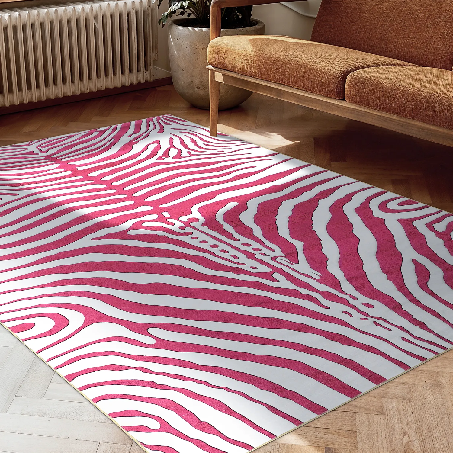 Wilton-Teppich - Zebra (rosa)