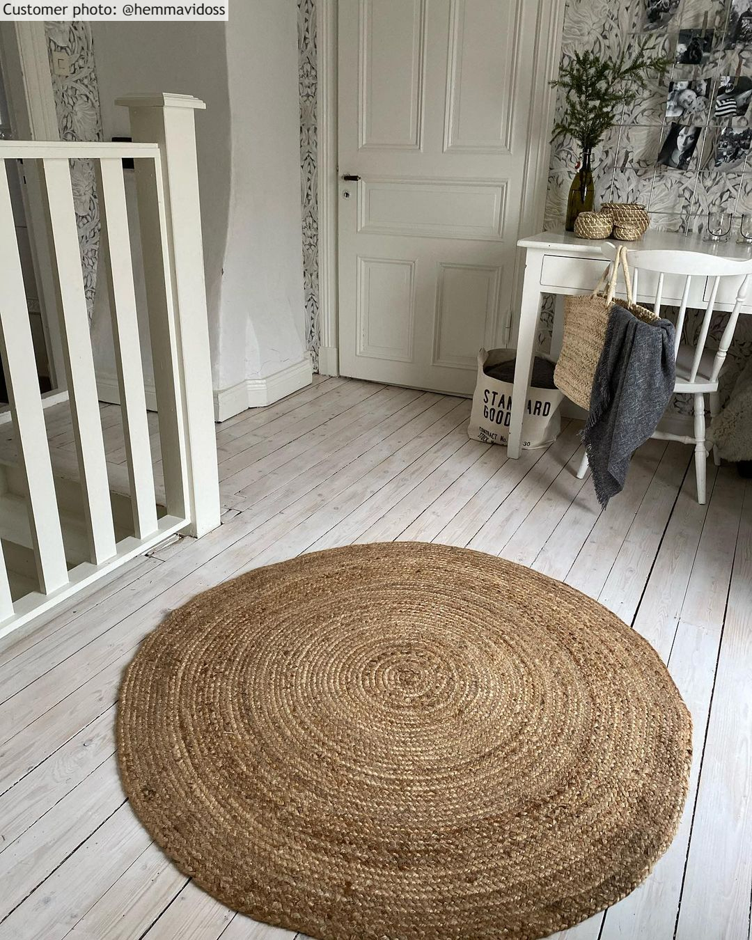 Moderner Designer Teppich Jute handgewebter Teppich aus 100% Naturfaser 